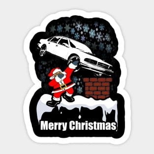 Dabbing Santa Clause Merry Impala Snowing Christmas Sticker